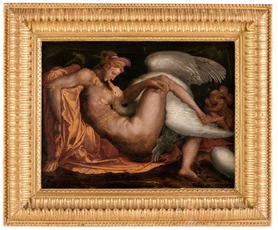 Leda e il Cigno (olio su tavola)