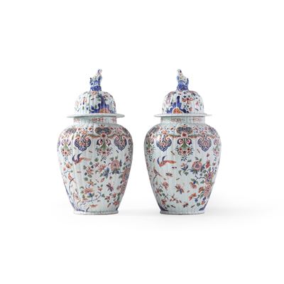 Coppia di potiches, porcellana, Olanda, XIX-XX secolo