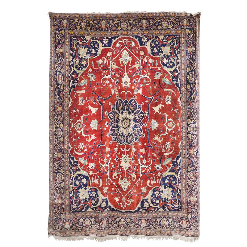 Raro tappeto Heritz, nord ovest Persia fine XIX secolo  - Asta Dimore Italiane - Cambi Casa d'Aste