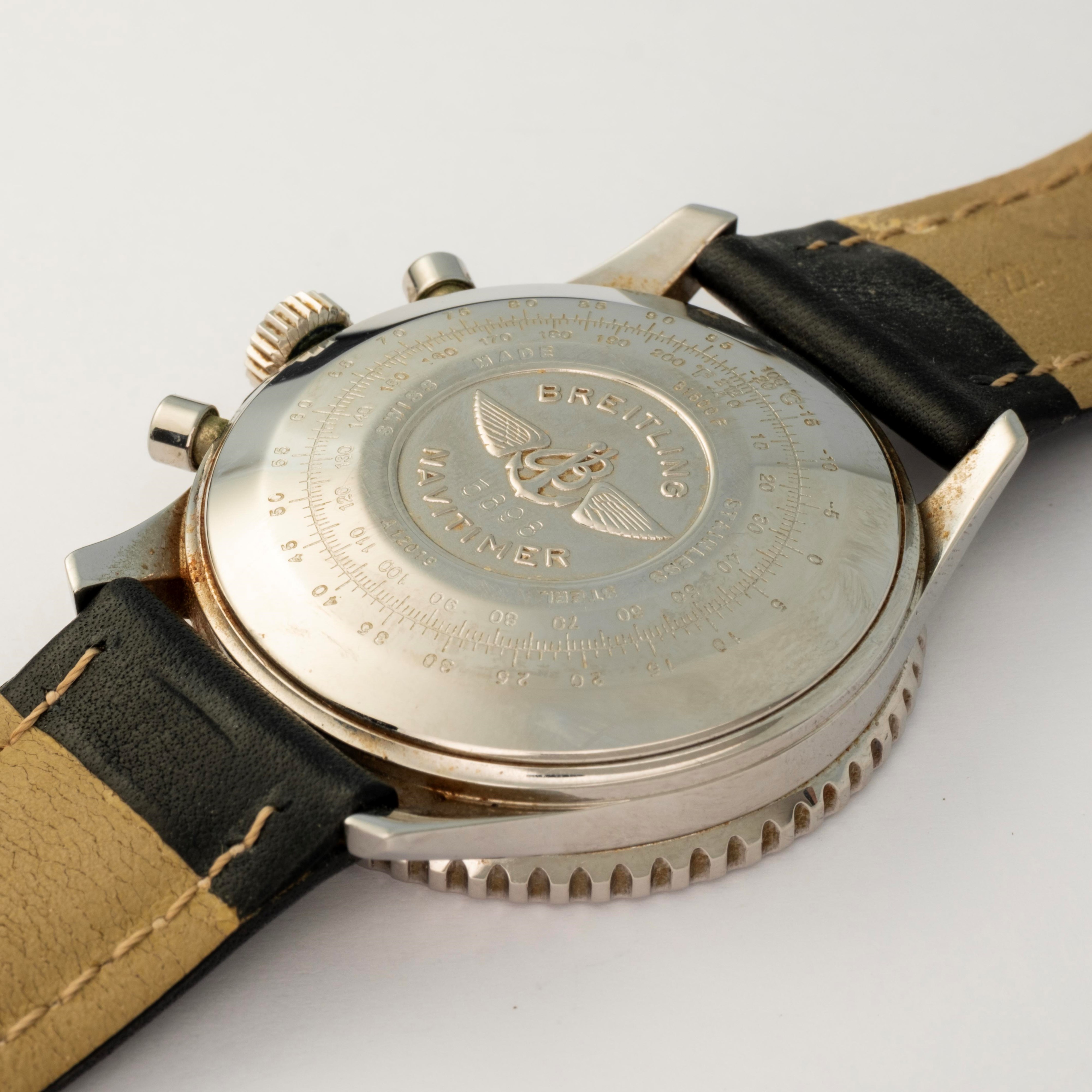 Breitling - Cosmonaute ref. 81600, acciaio, quadrante nero, circa 1990