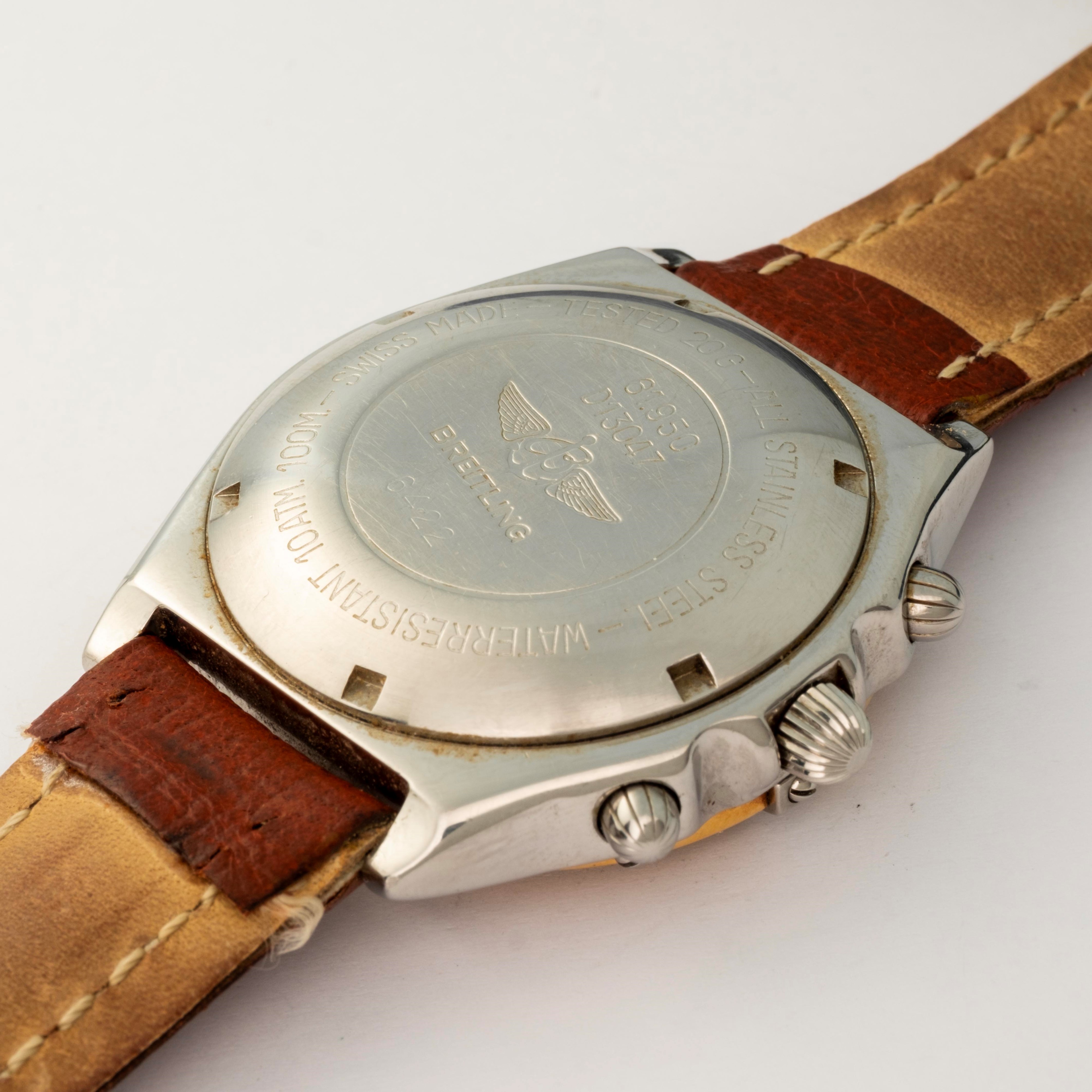 Breitling - Chronomat ref. 81950 in acciaio e oro con quadrante bianco a tre contatori, circa 199...