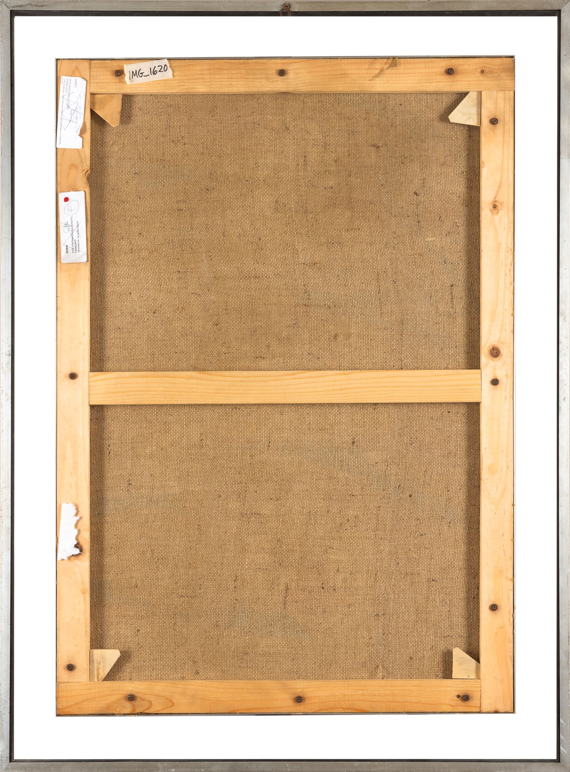 Gianni Dova - Composizione, tecnica mista su carta applicata su masonite