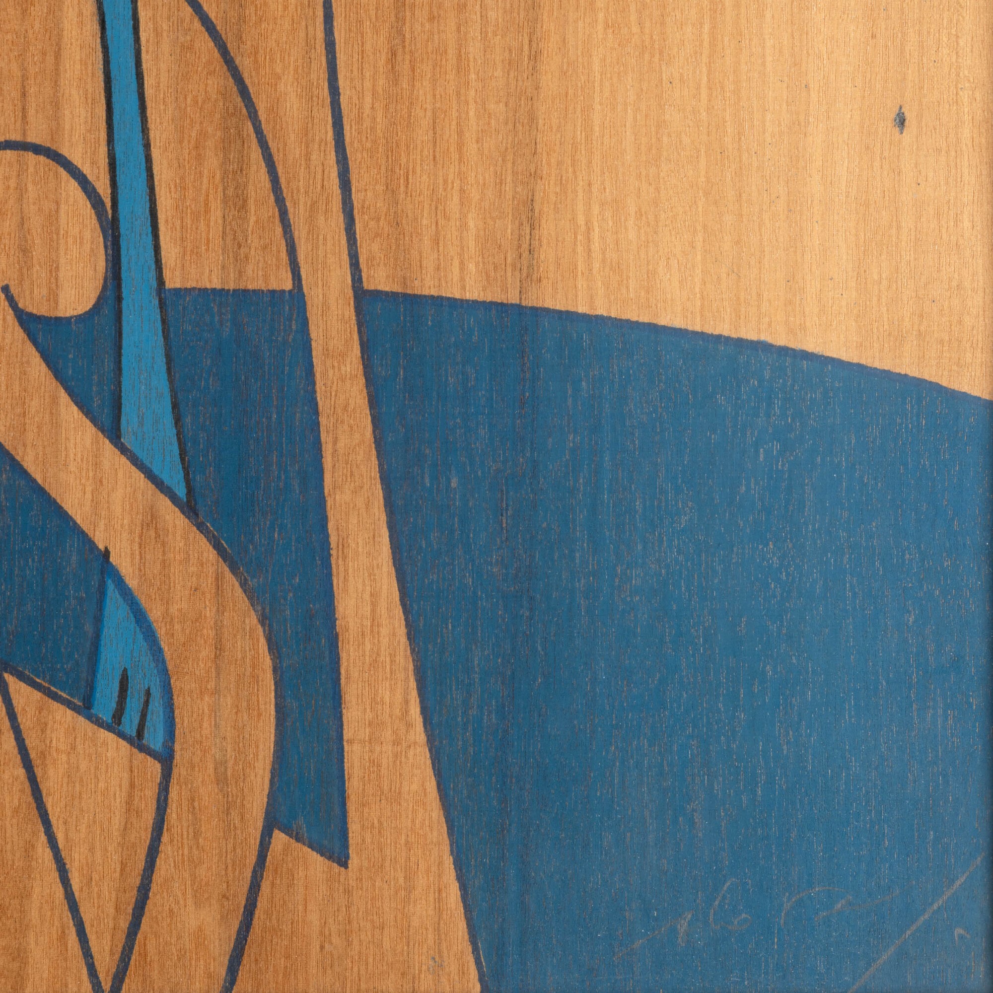 Gianni Dova - Senza titolo, serigrafia su legno