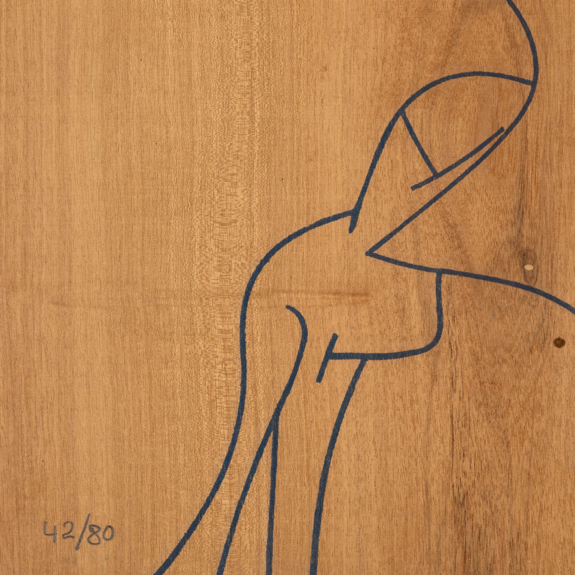 Gianni Dova - Senza titolo, serigrafia su legno