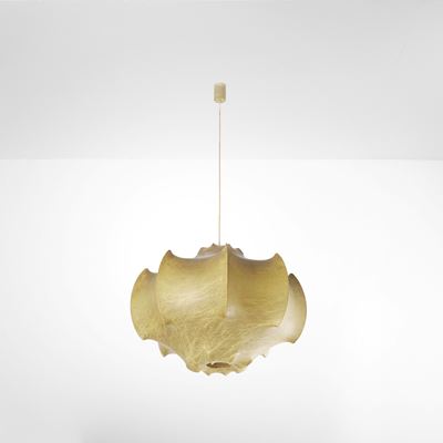 Lampada a sospensione modello Viscontea, metallo e cocoon