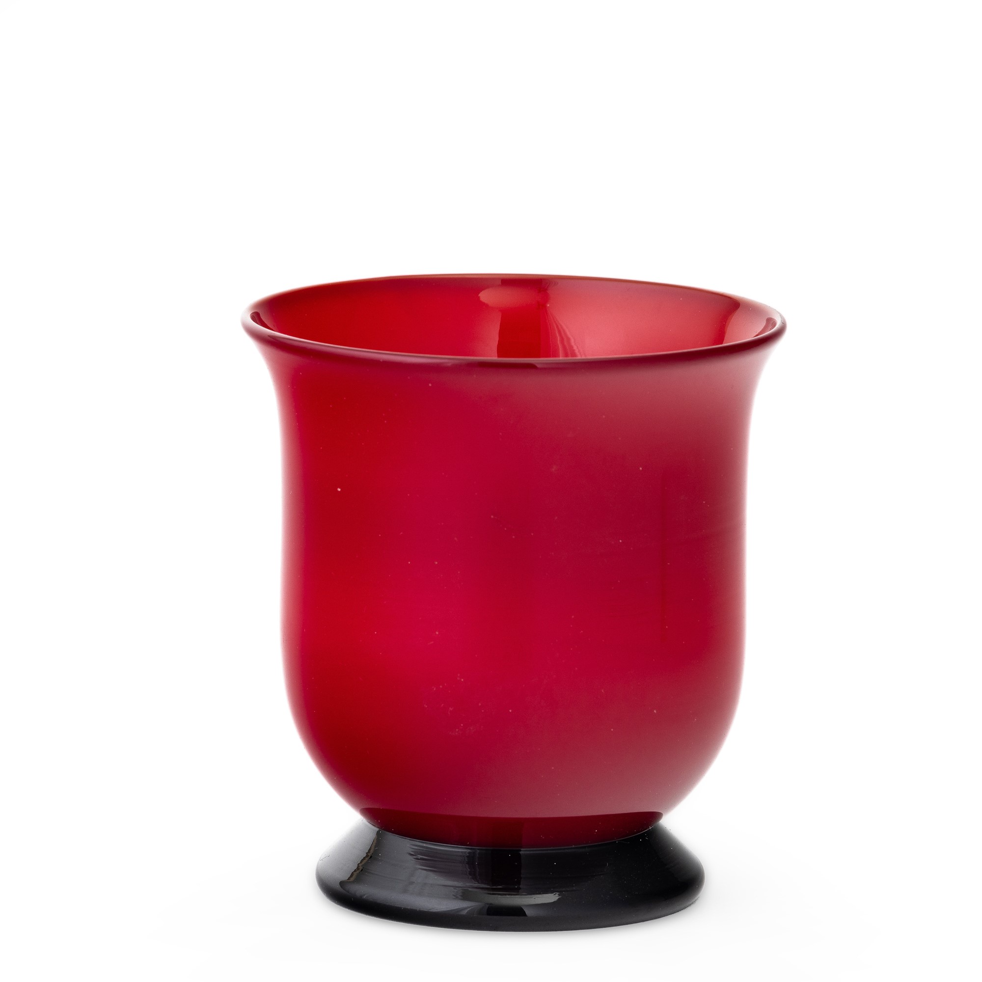 Venini, Vaso Murano 1997 in vetro soffiato opalino rosso