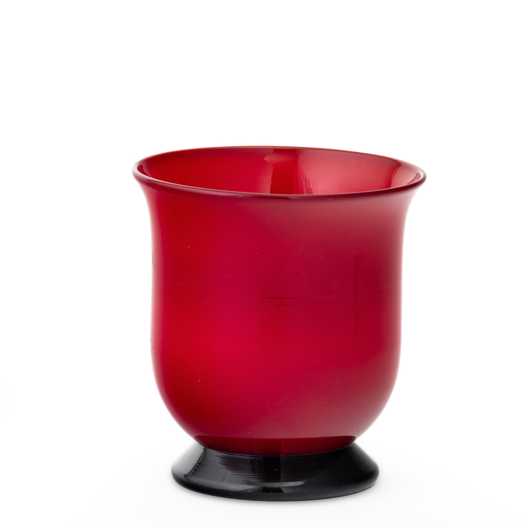 Venini, Vaso Murano 1997 in vetro soffiato opalino rosso