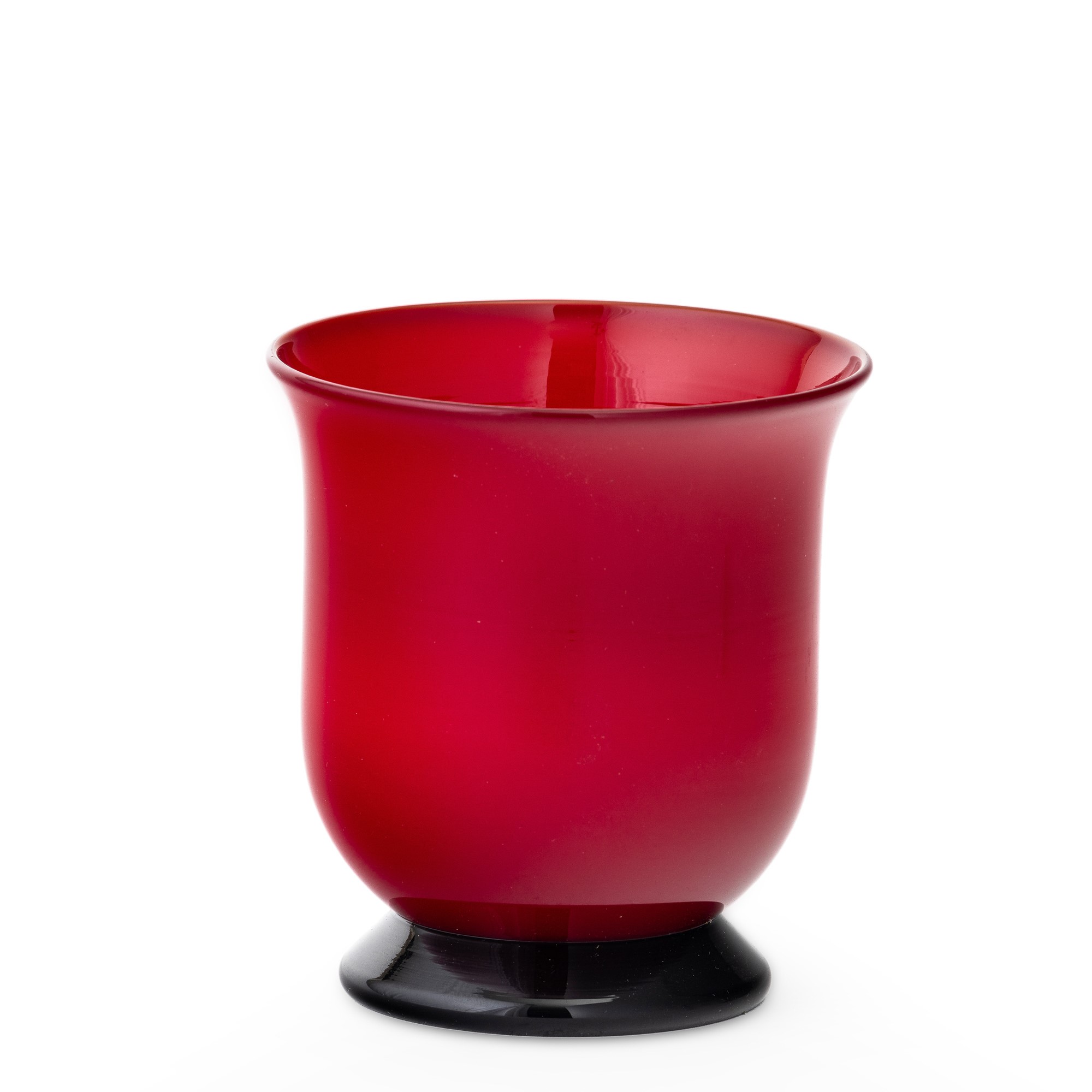 Venini, Vaso Murano 1997 in vetro soffiato opalino rosso