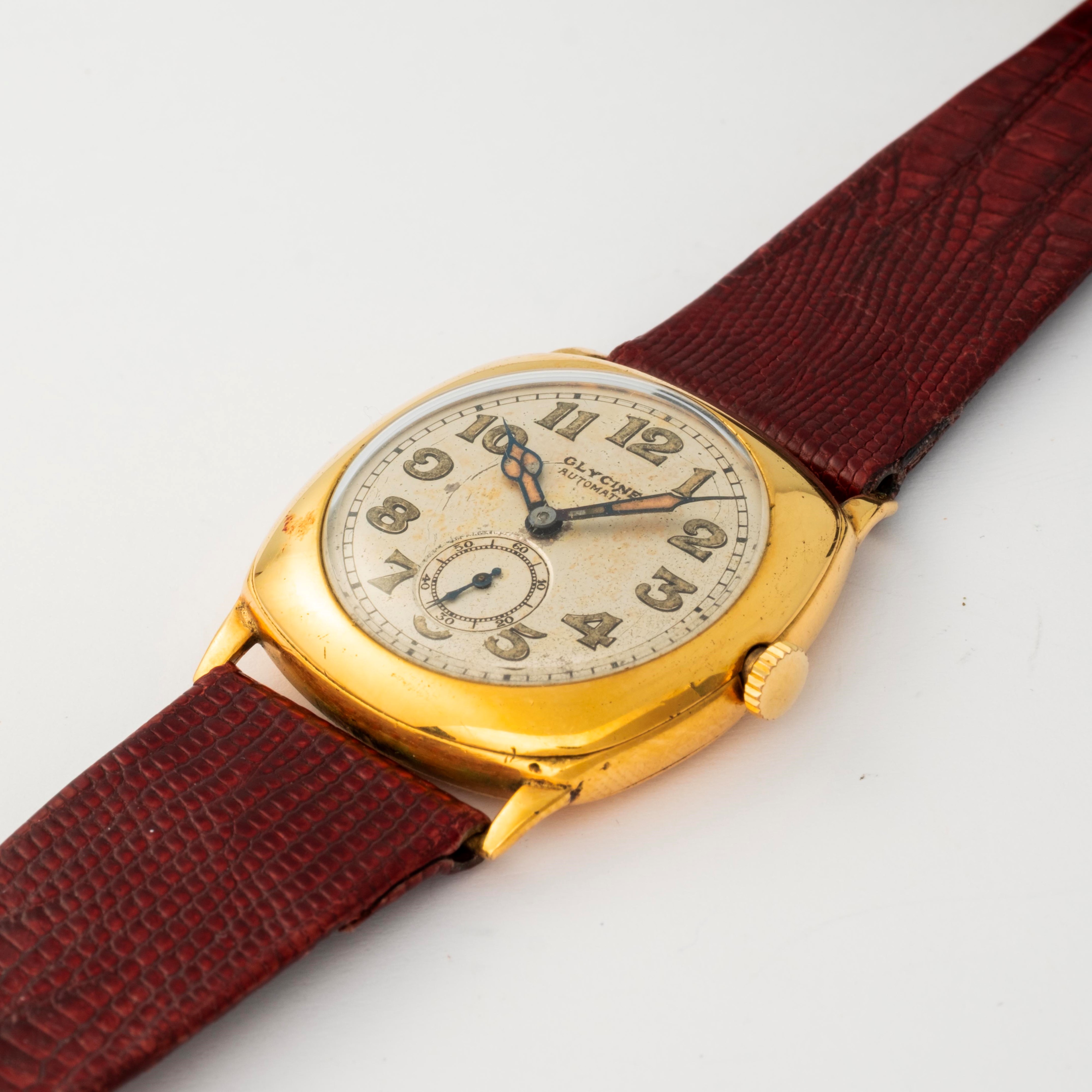 Glycine - Automatico carica a martello con cassa a cuscino, circa 1920