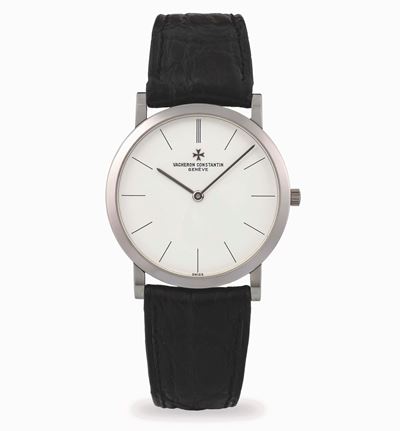 Patrimony ultrapiatto in oro bianco 18k, movimento a carica manuale, circa 1990