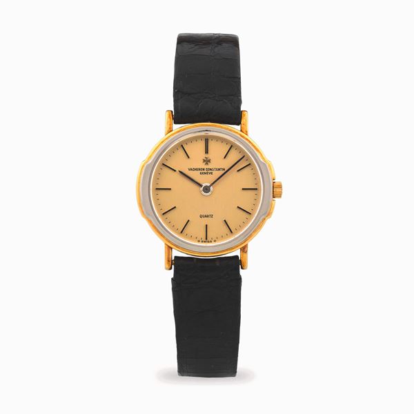 Vacheron &amp; Constantin - Solo tempo al quarzo con cassa in acciaio e oro, quadrante champagne, circa 1990