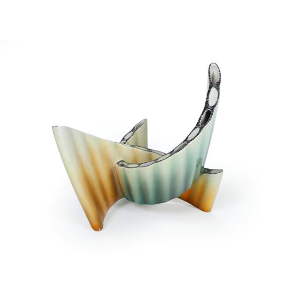 Vaso portafiori.<BR>Torino, Manifattura Vibi (?), 1950 circa (?).