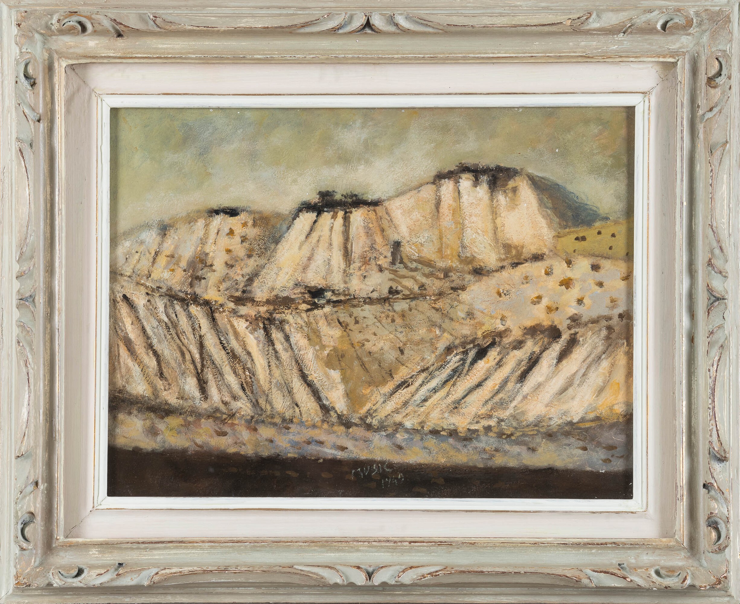 Anton Zoran Music - Colline senesi, olio su tavola