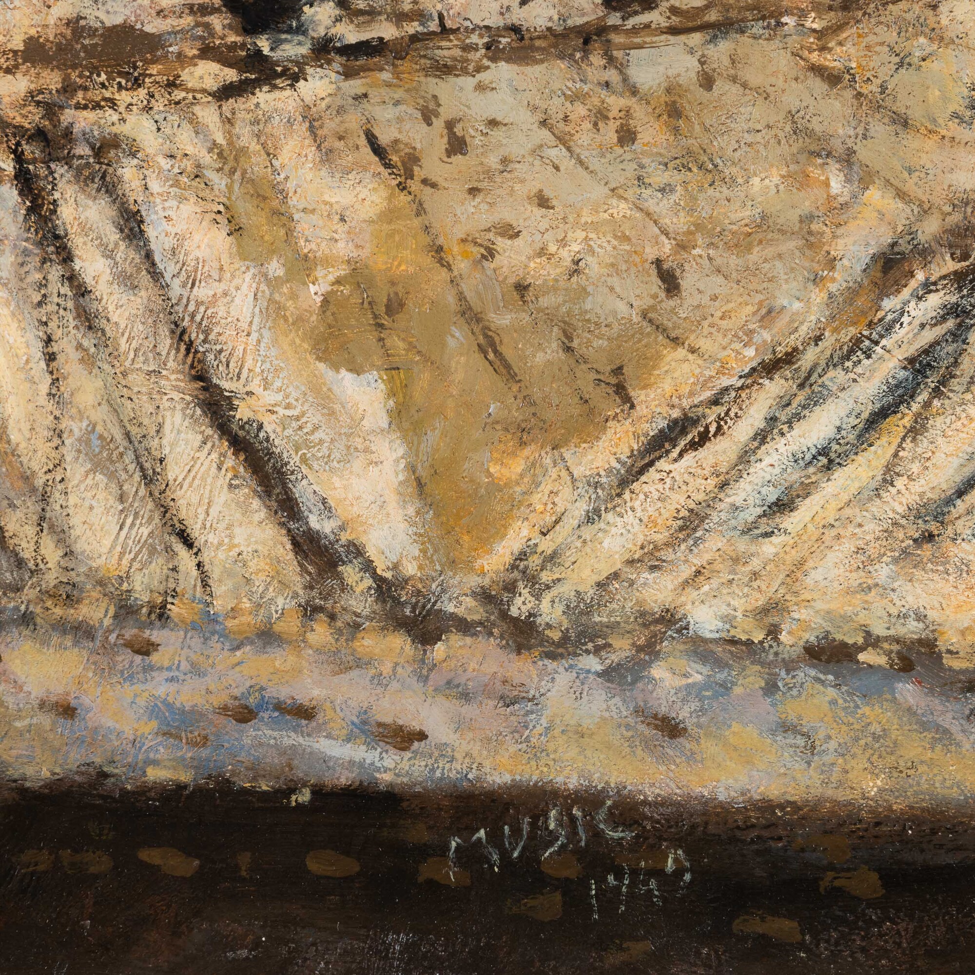 Anton Zoran Music - Colline senesi, olio su tavola