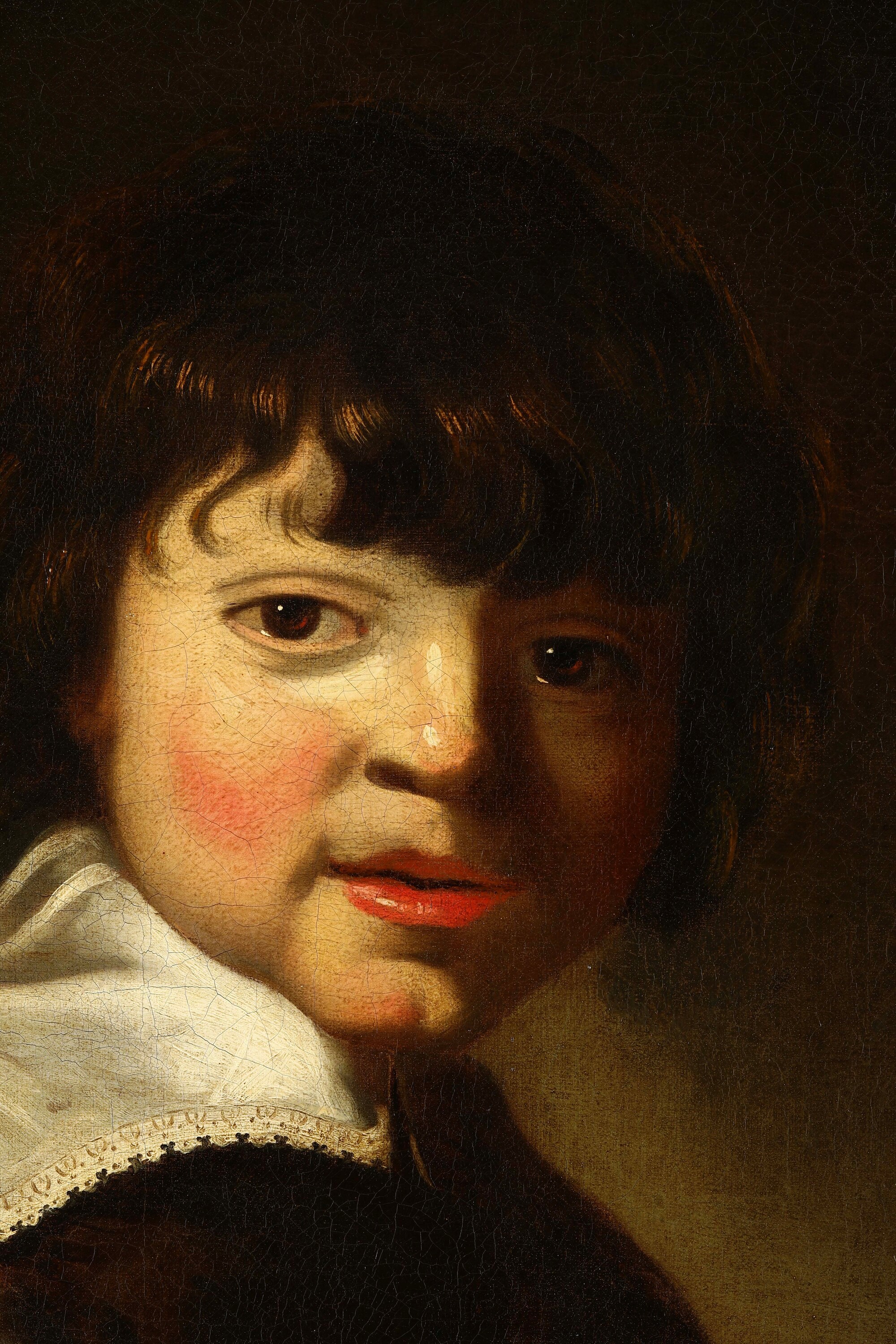 Scuola olandese del XVII secolo, Bambino con nido, olio su tela