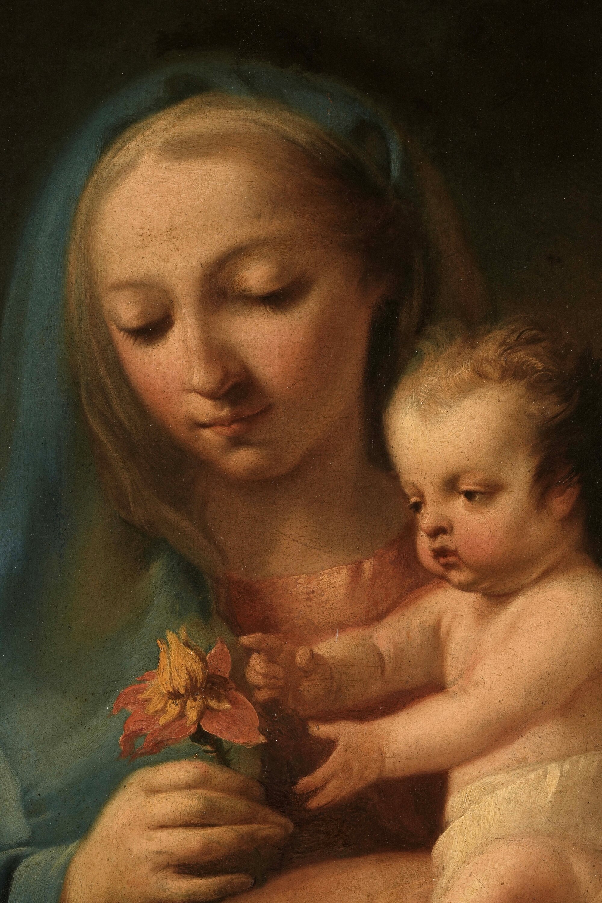 Jacopo Amigoni - Madonna con Bambino, olio su tela