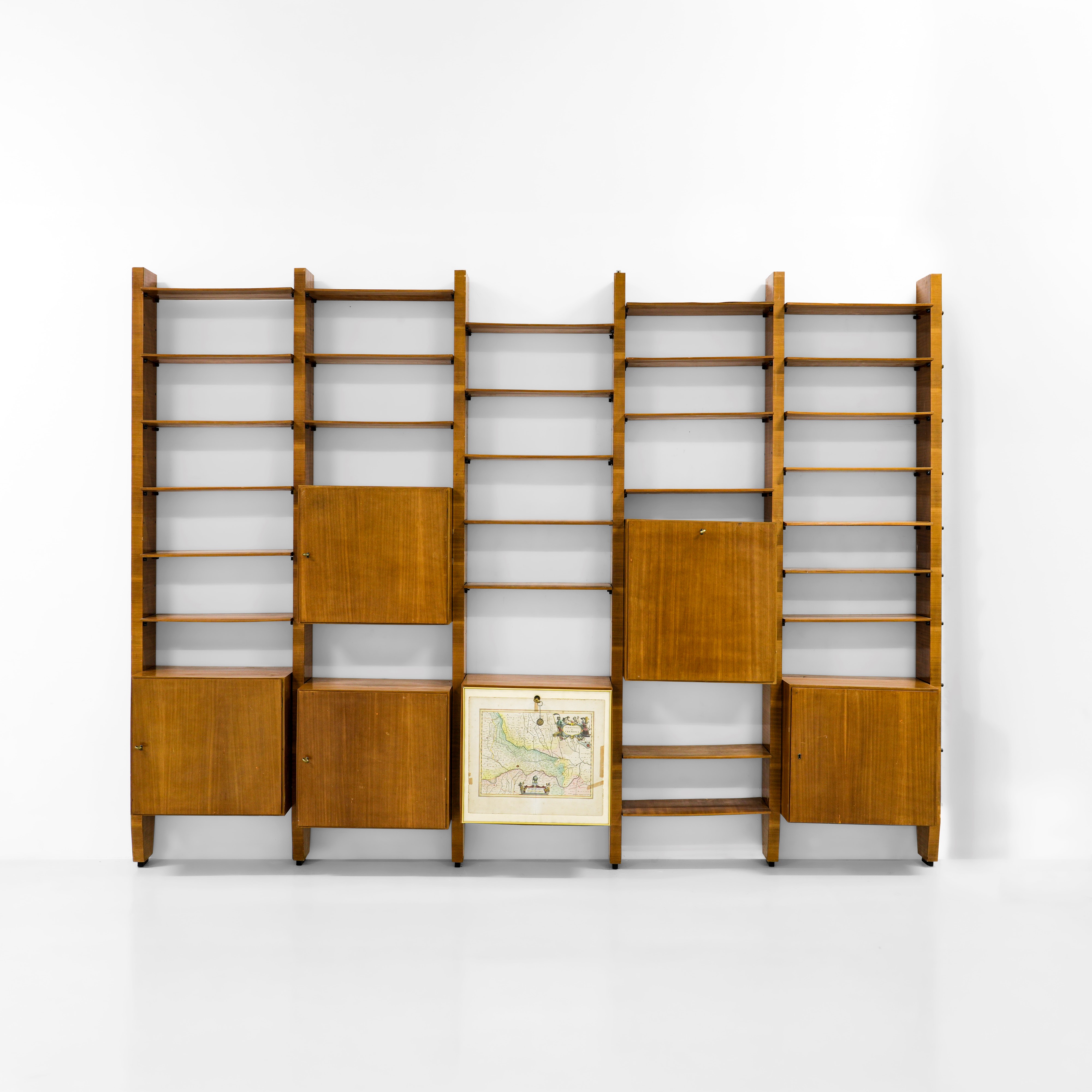 Libreria, legno impiallacciato, Italia, ca. 1950