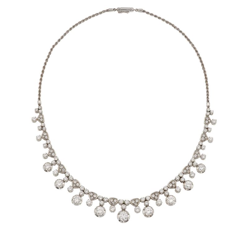 Girocollo con diamanti taglio brillante per ct 13.50 circa  - Asta Fine Jewellery - Cambi Casa d'Aste