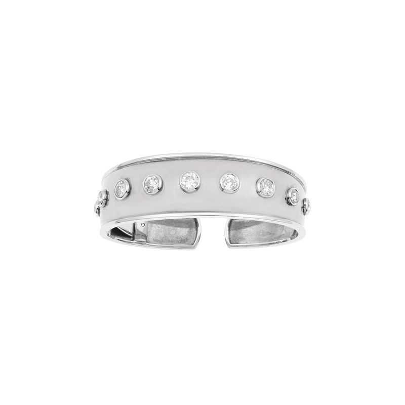 Bracciale rigido con diamanti  - Asta Fine Jewellery - Cambi Casa d'Aste