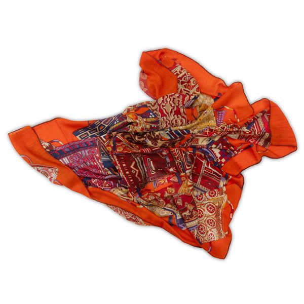 Hermès, Sciarpa “Voyage en étoffes”