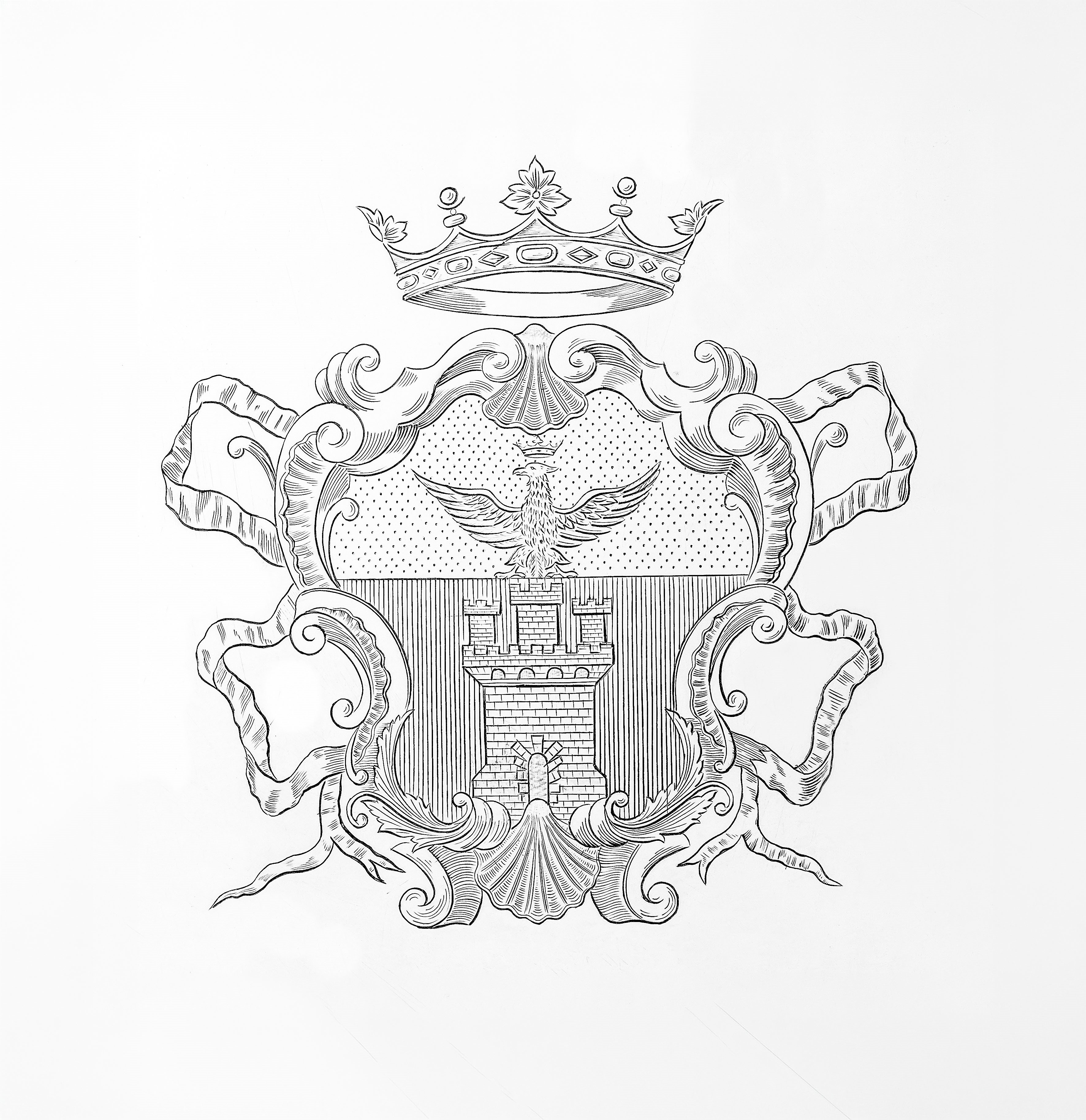 Importante vassoio biansato. Roma, 1771-1773. Maestro argentiere Bartolomeo Baroni (1729-1787)