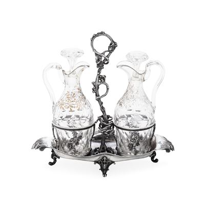 Oliera. Francia, Marchi di Titolo in Uso dal 1830. Marchio Dell'argentiere L B Inframezzato da Fi...