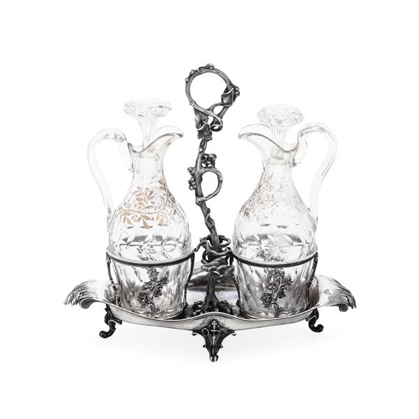 Oliera. Francia, marchi di titolo in uso dal 1830. Marchio dell'argentiere L B inframezzato da fiore e stella entro rombo (non identificato)
