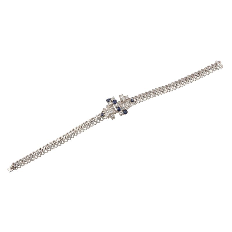 Sapphire, diamond and gold bracelet  - Auction Jewels - Cambi Casa d'Aste