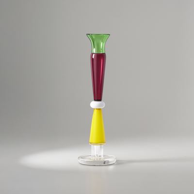 Vaso modello Amaltea in vetro colorato e trasparente
