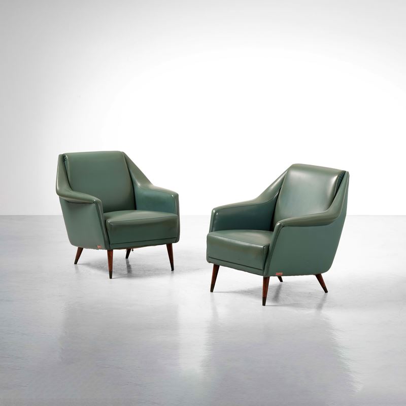 Carlo De Carli : Due poltrone mod. 802  - Auction Design - Cambi Casa d'Aste