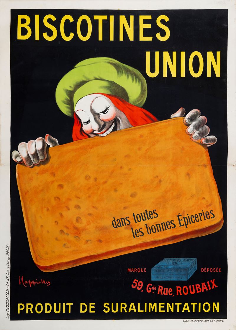 Leonetto Cappiello : Biscotines Union  - Auction Vintage Posters and Collectibles - Cambi Casa d'Aste
