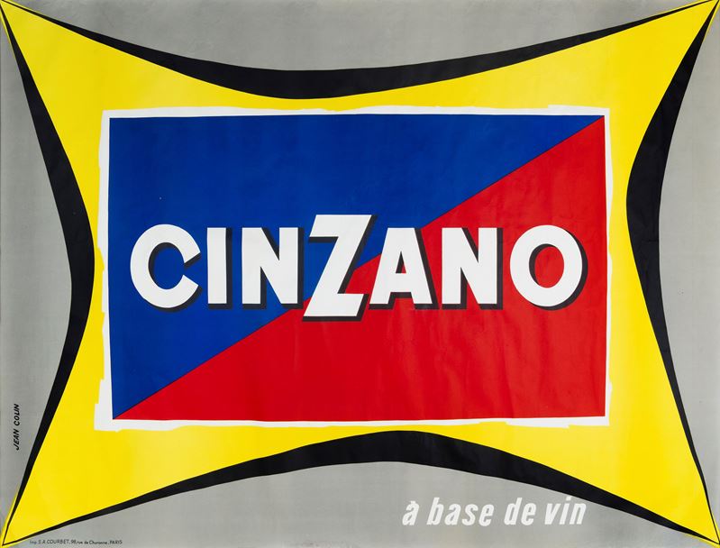 Jean Collin : Cinzano a base de vin  - Asta Manifesti e Collectibles - Cambi Casa d'Aste