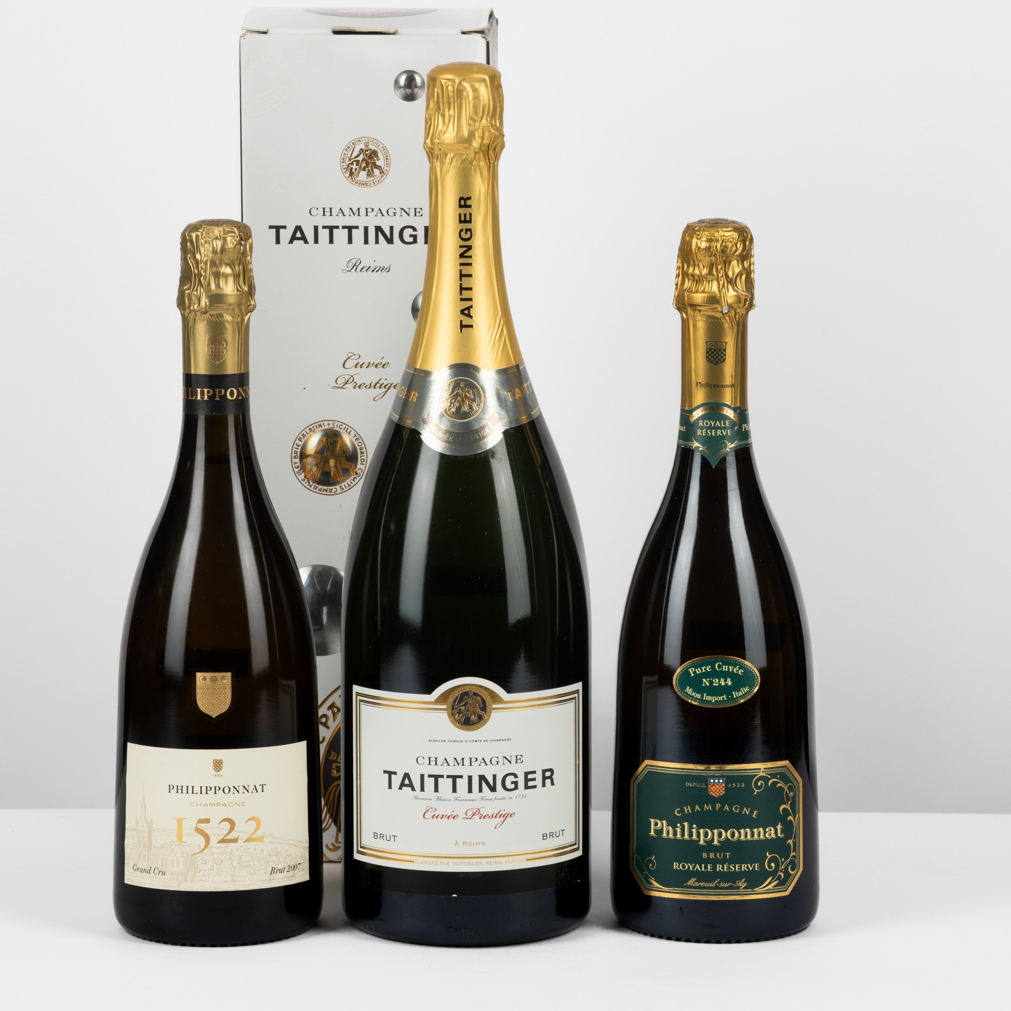 Philipponnat & Taittinger, Selezione di Champagne con etichette vintage