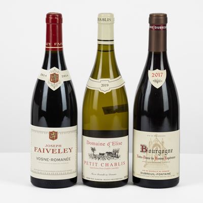 Selezione di Vini Francesi, assortimento di 3 bottiglie con annate 2014-2019