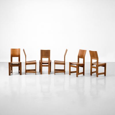Sei sedie in legno