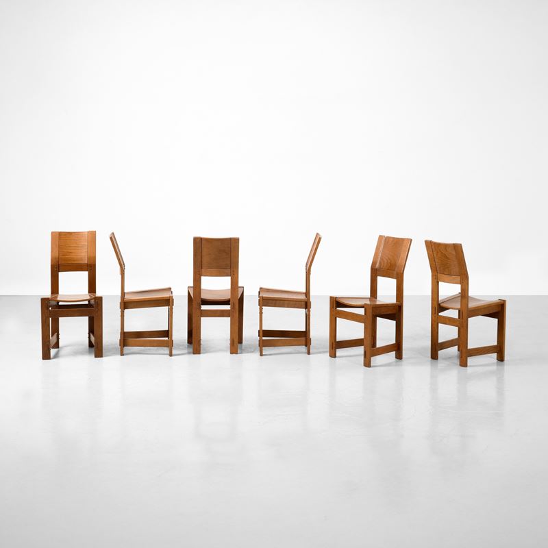 Giuseppe Rivadossi : Sei sedie  - Asta Design Lab - Cambi Casa d'Aste