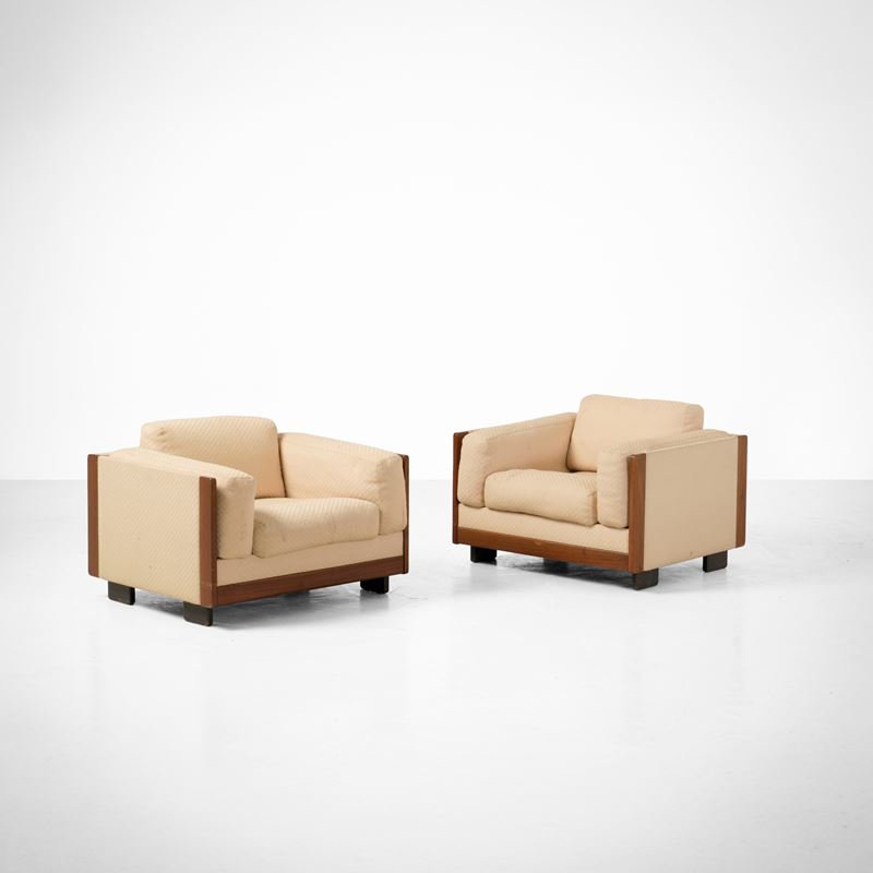 Afra e Tobia Scarpa : Due poltrone mod. 920  - Auction Design Lab - Cambi Casa d'Aste