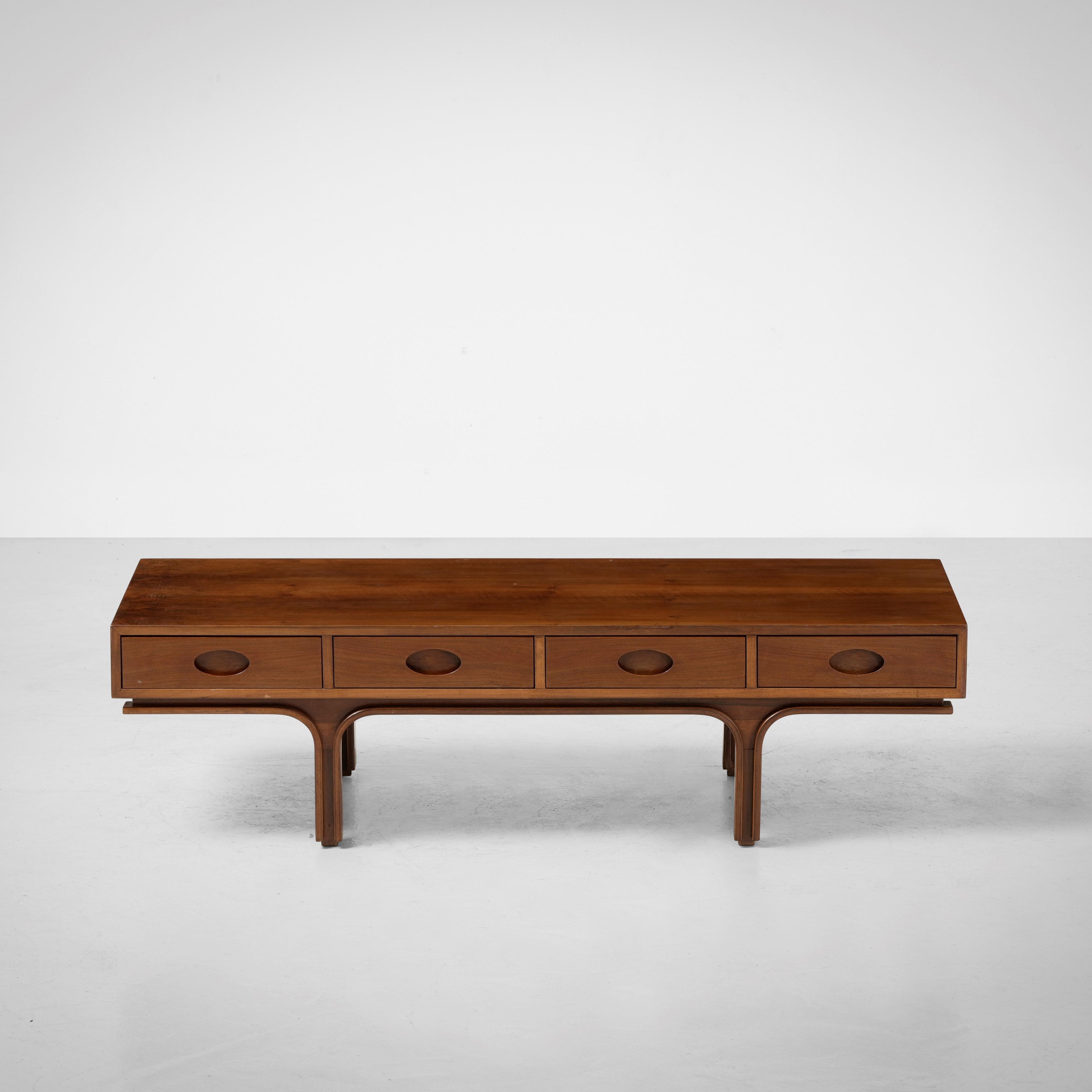 Gianfranco Frattini - Tavolo basso in legno con cassetti, 1961