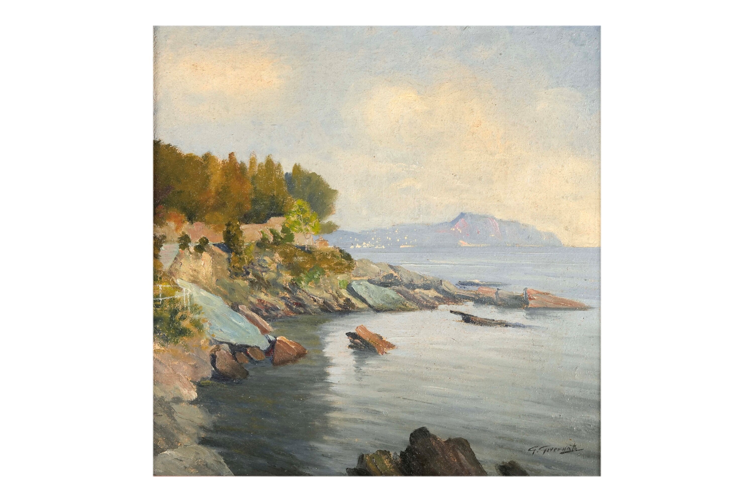 Giovanni Governato - Veduta da Capolungo, olio su tela