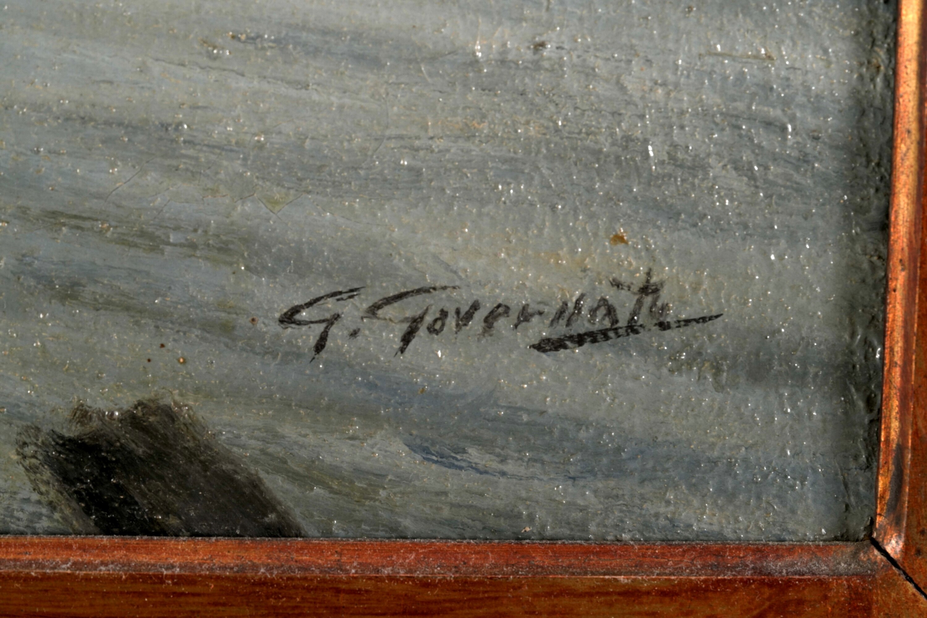 Giovanni Governato - Veduta da Capolungo, olio su tela