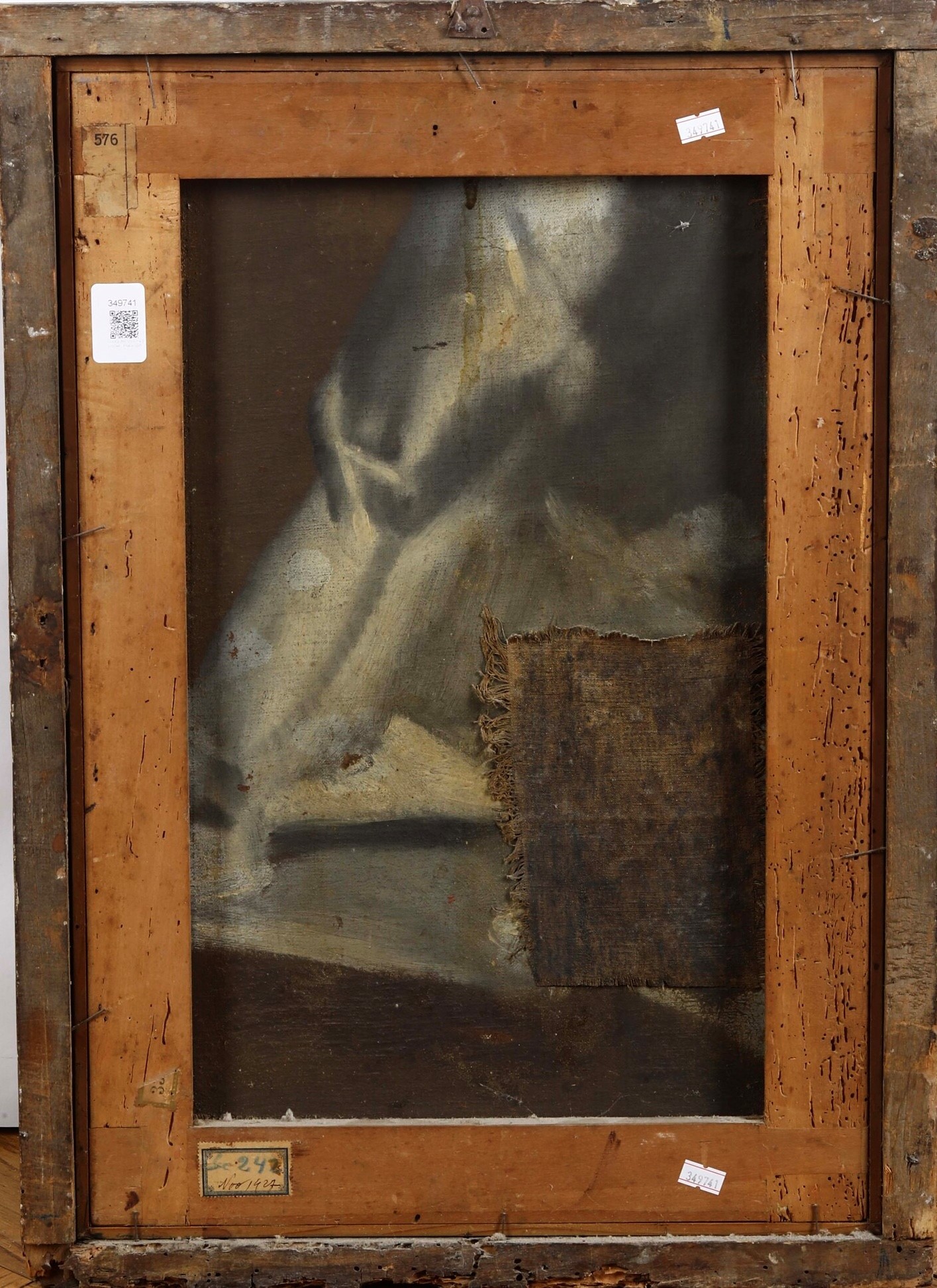 Scuola del XVII secolo, Pietà con ritratto di committente, olio su tela