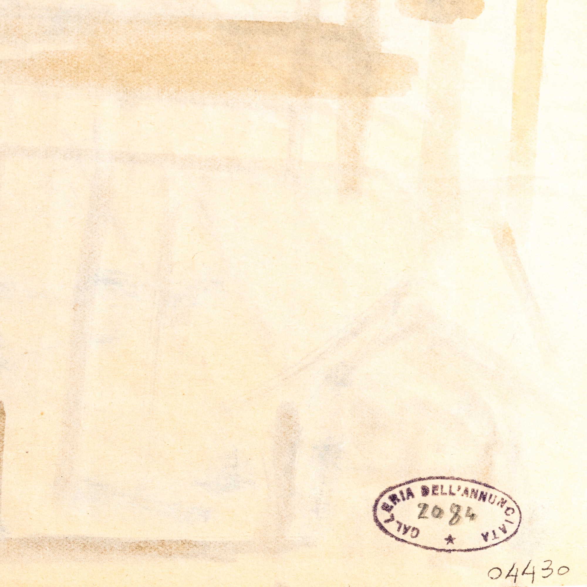 Filippo De Pisis - Cielo di Milano - china acquerellata e tempera su carta