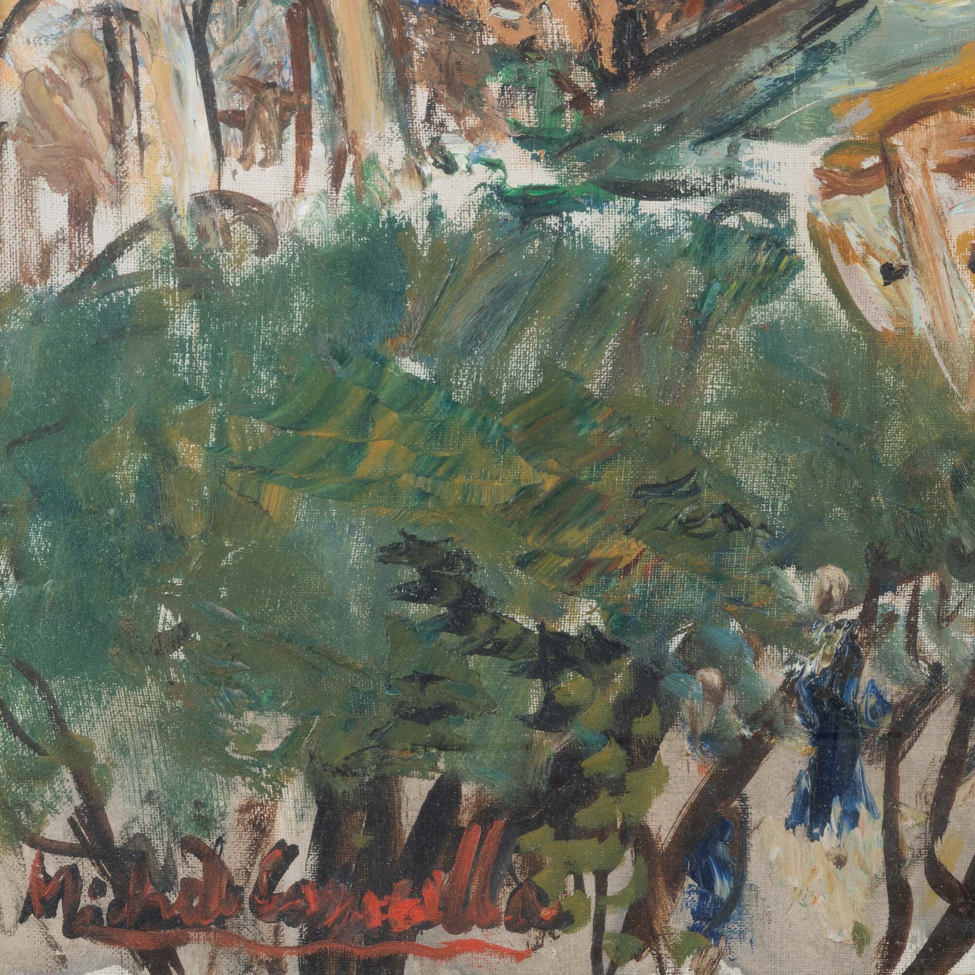 Michele Cascella - Baia di Portofino, olio su tela