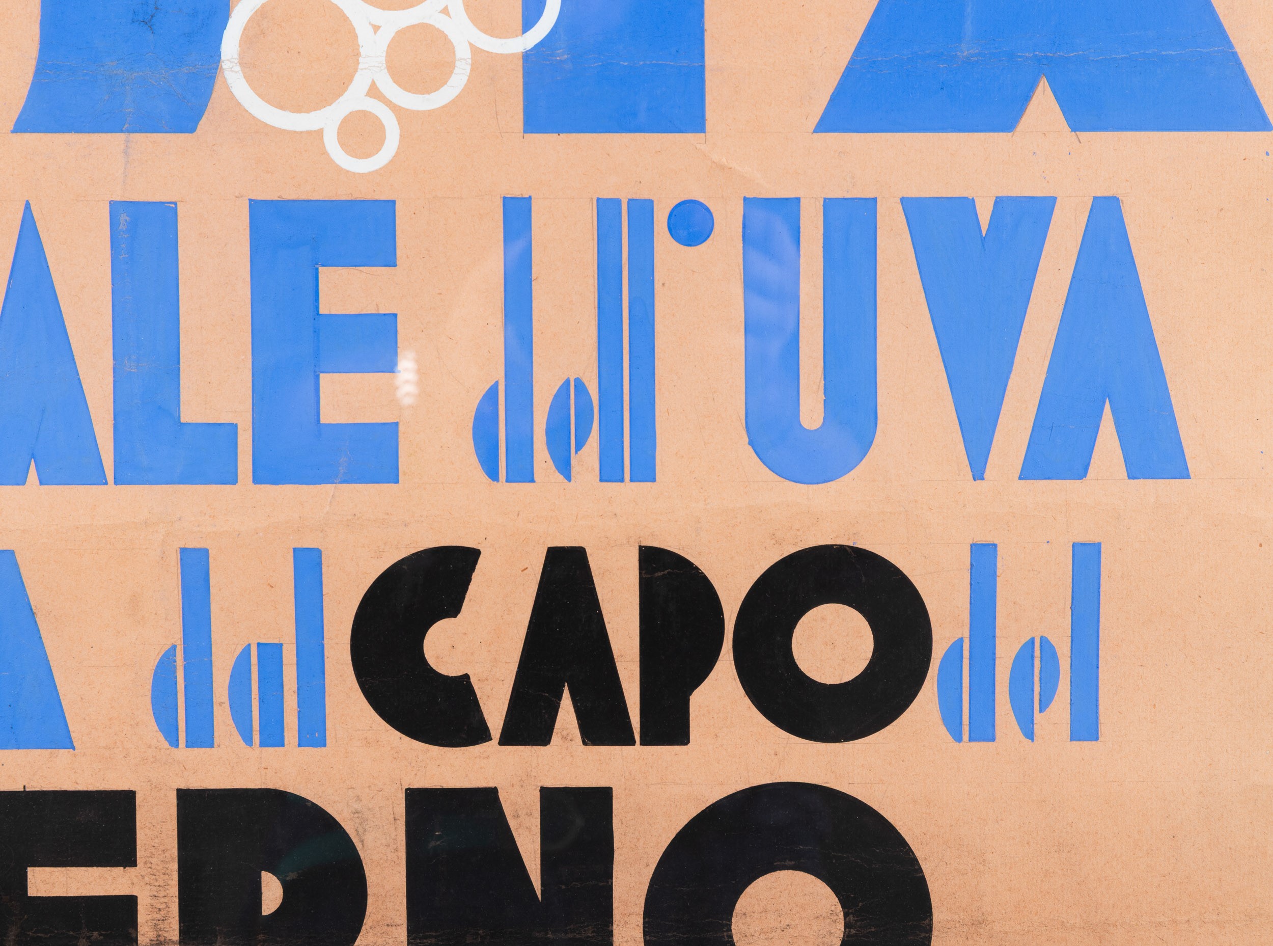Ivanhoe Gambini - Festa Nazionale dell’uva, tempera e aerografo su carta, progetto per manifesto