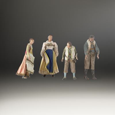 Arte presepiale italiana del XIX secolo, Quattro figure da presepe