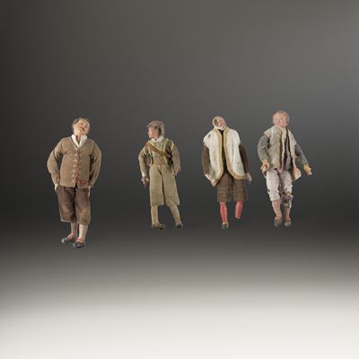 Quattro Figure da Presepe. Arte Presepiale Italiana del XIX Secolo