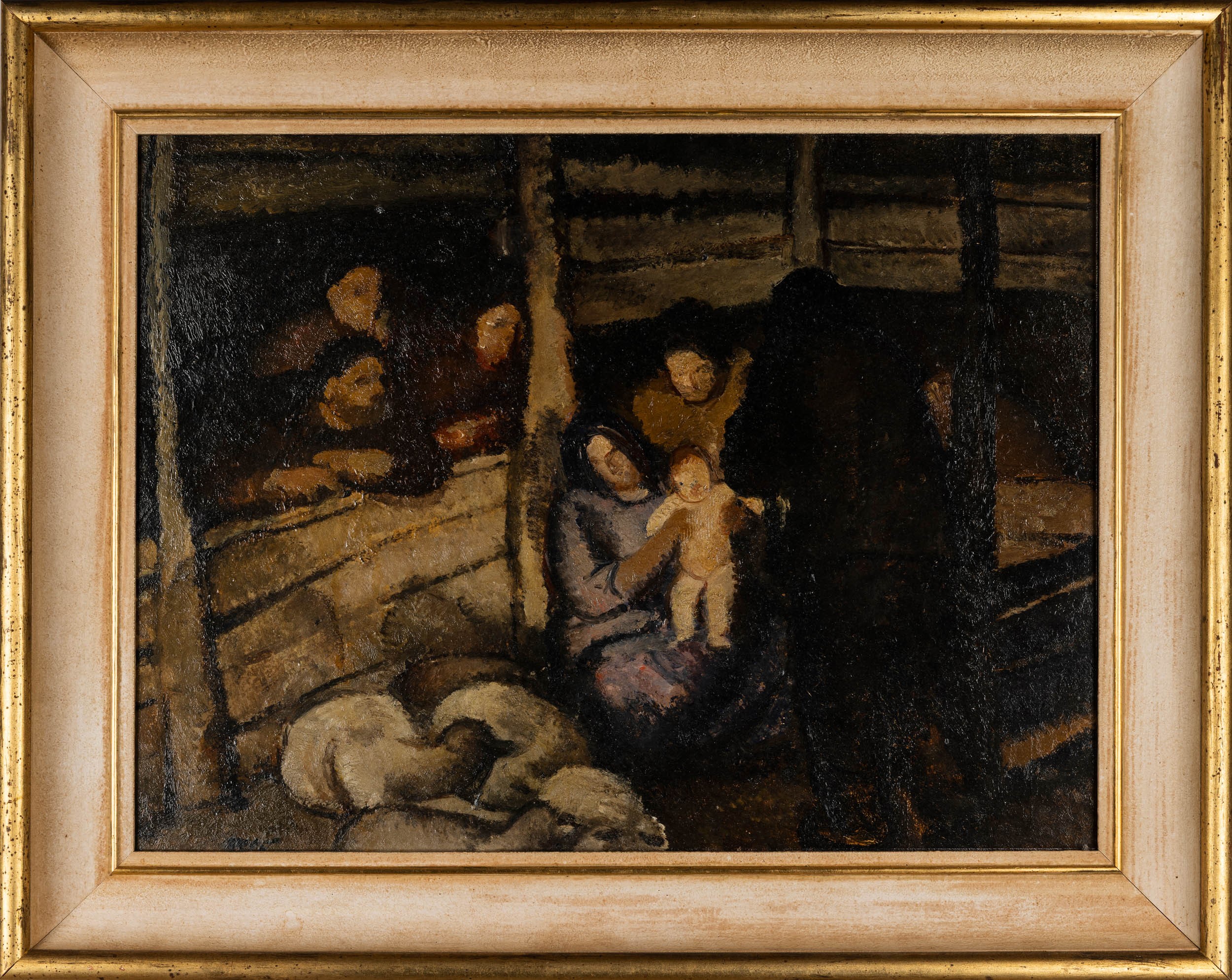 Felice Carena - Natività, olio su tavola, 1924