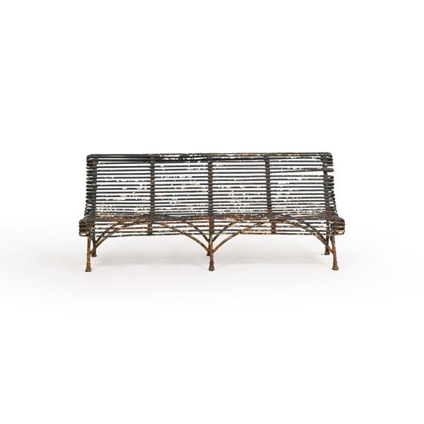 Grande panchina da giardino in metallo