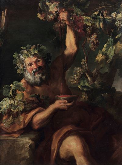 Scuola romana del XVII secolo, Bacco, olio su tela