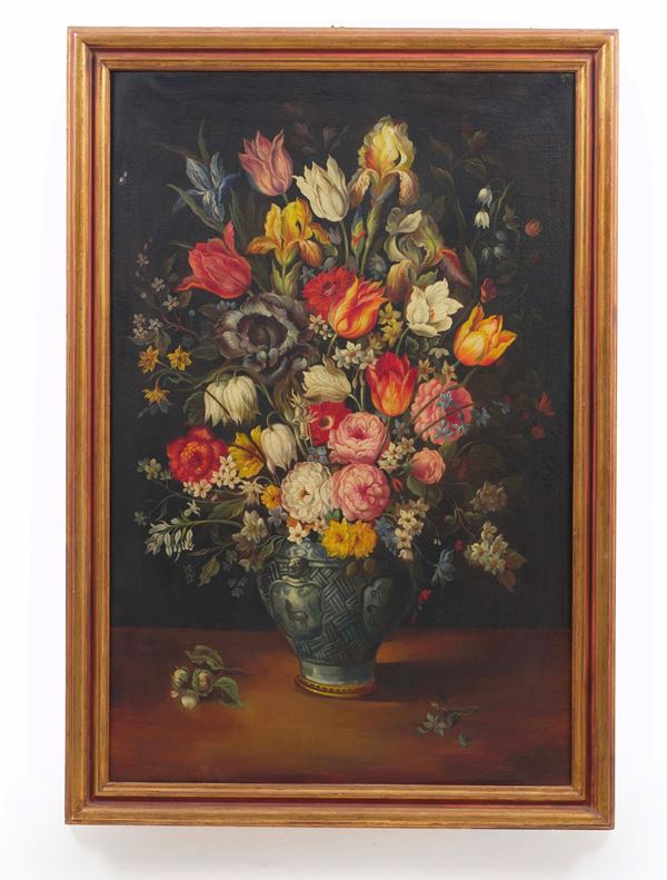 Scuola del XIX secolo Vaso di fiori